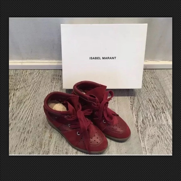 ISABEL MARANT ETOILE BOBBY WEDGE SNEAKER BOOT HEEL - Picture 2 of 4